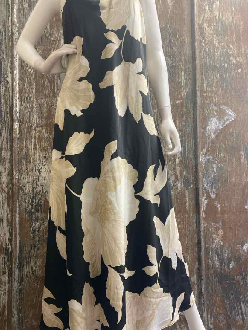 Donna Karan Size 14 (Large) Black Print Dress