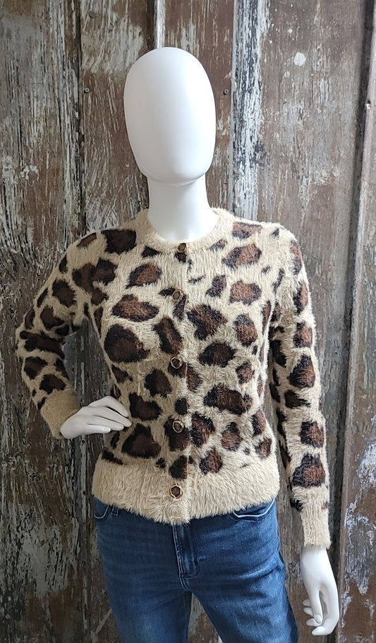 industry Size extra small Brown Animal Print Sweater