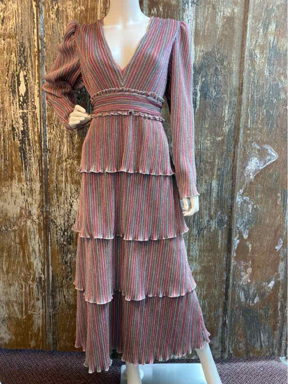 Saylor Size Large Purple stripe Dress