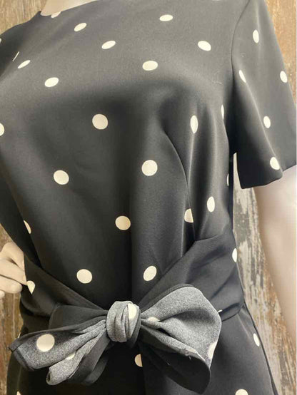 Ann Taylor Size 8 (Medium) Black polka dot Dress