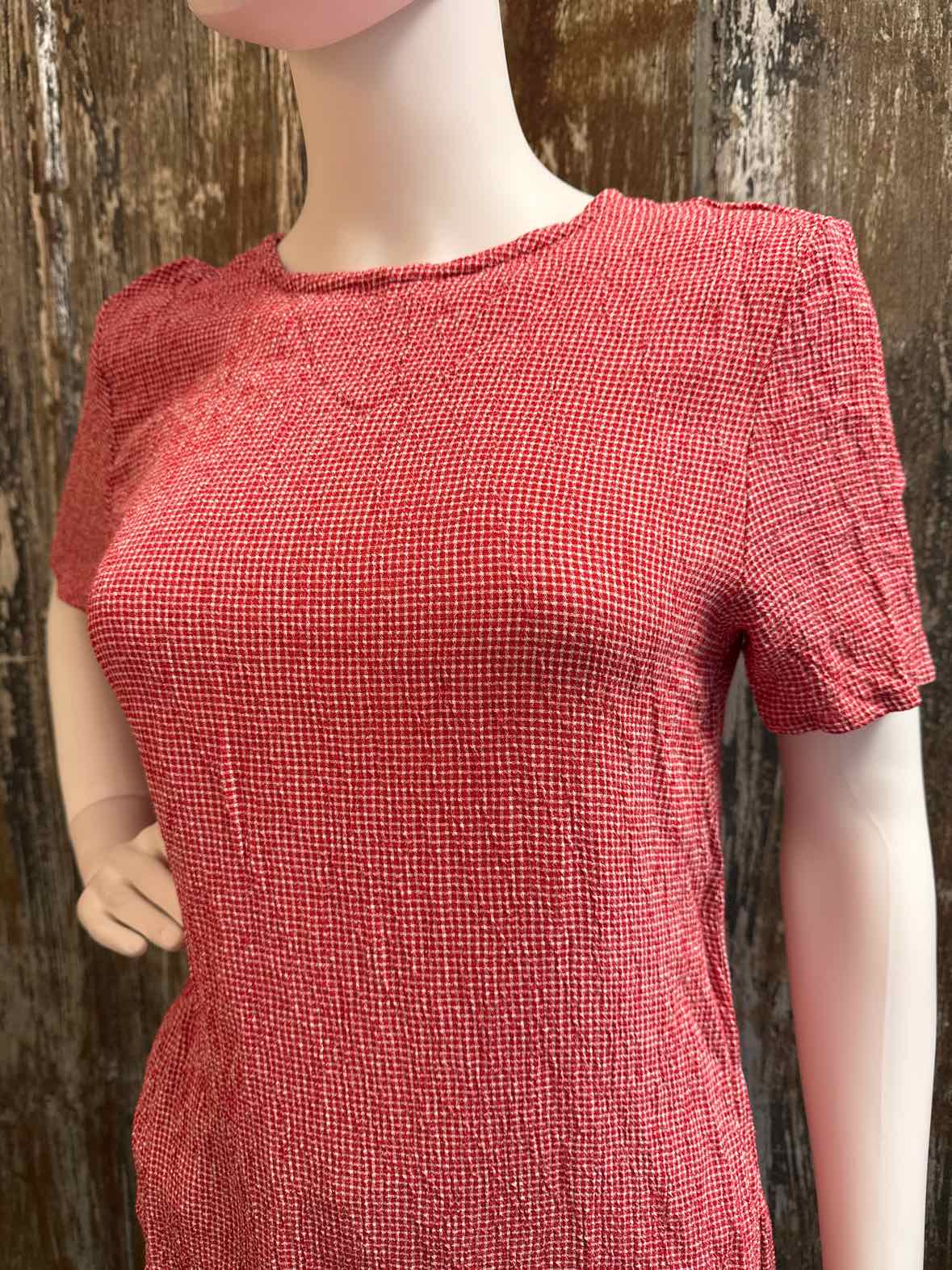Eileen Fisher Size small Red check tops