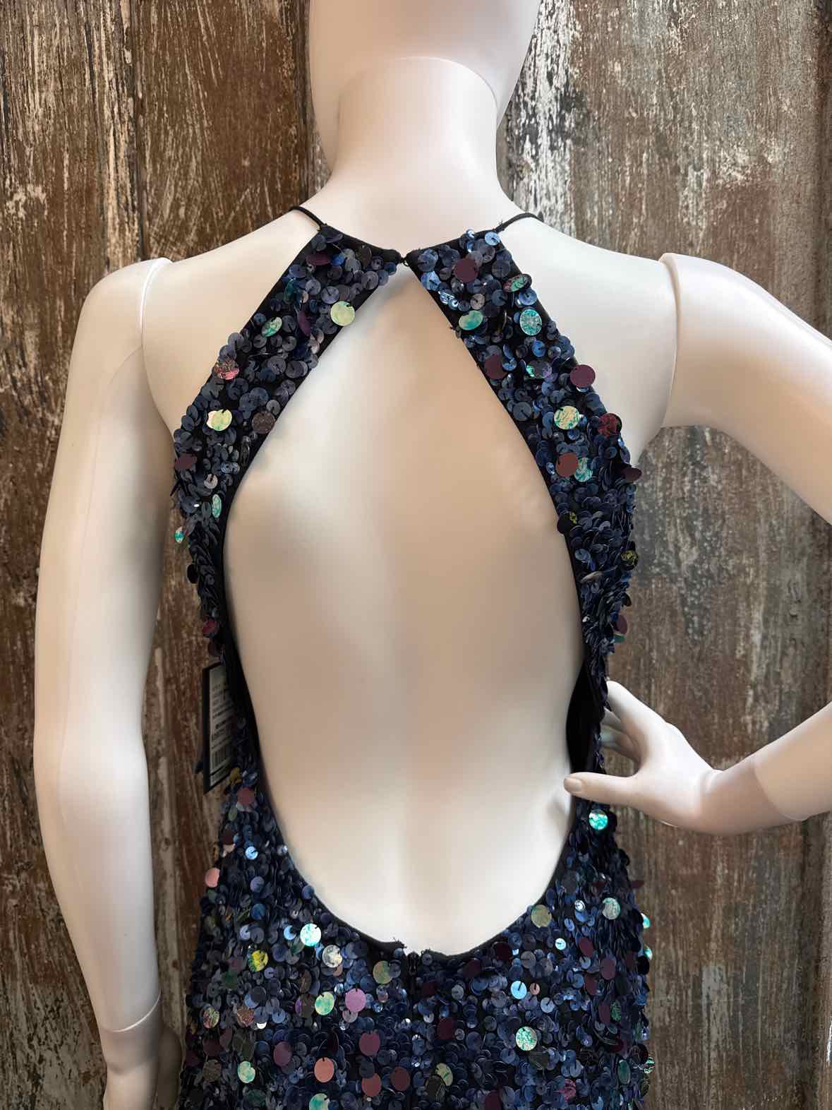 Aqua Dresses Size 8 (Medium) Blue Sequin Dress