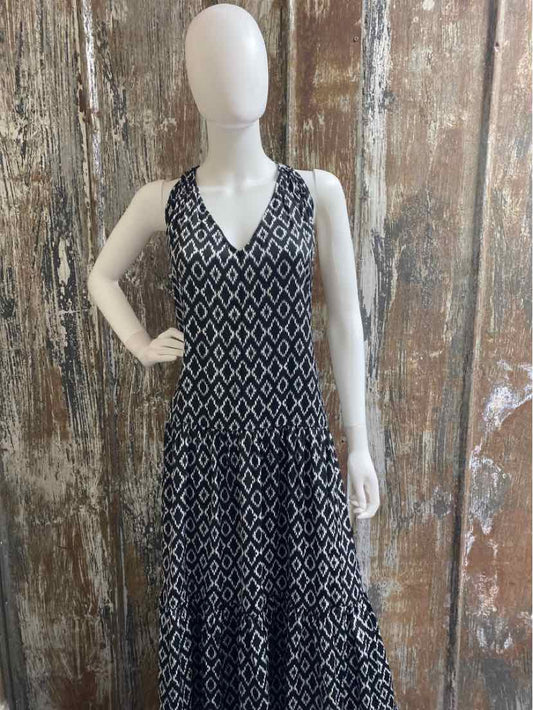 Banana Republic Size Large Black Print Dress
