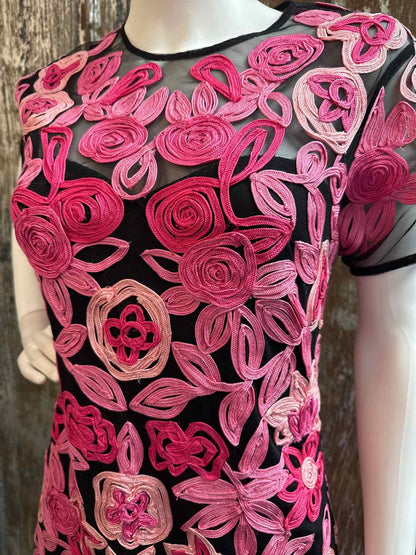 JS Collection Size 10 (Medium) Pink & Black Dress