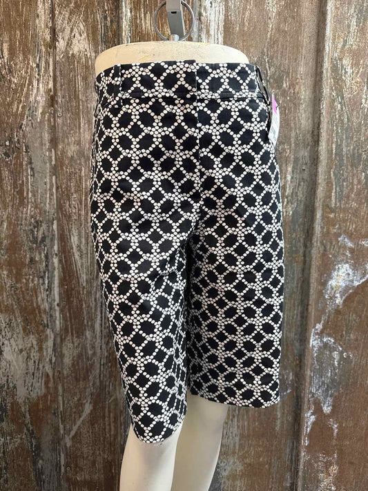 Talbots Size 6 Black Print Shorts