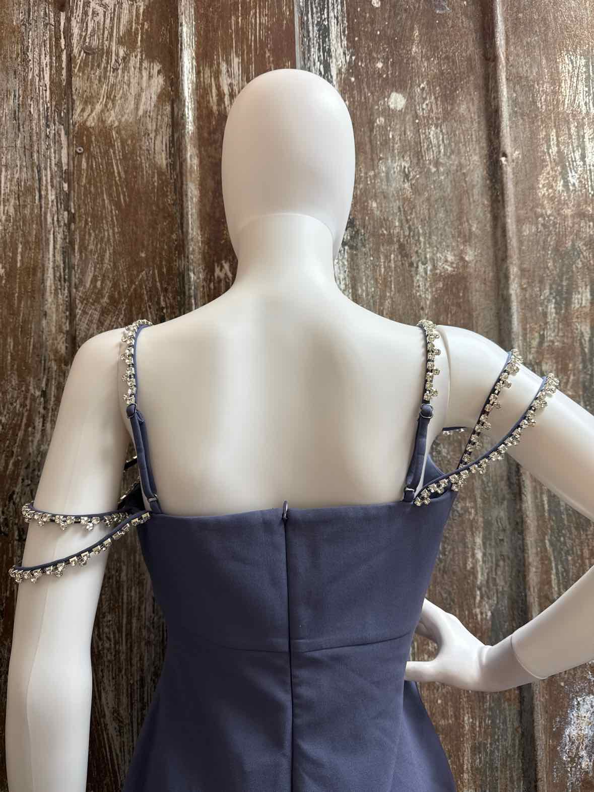 Likely Size 8 (Medium) blue/gray Evening Dress