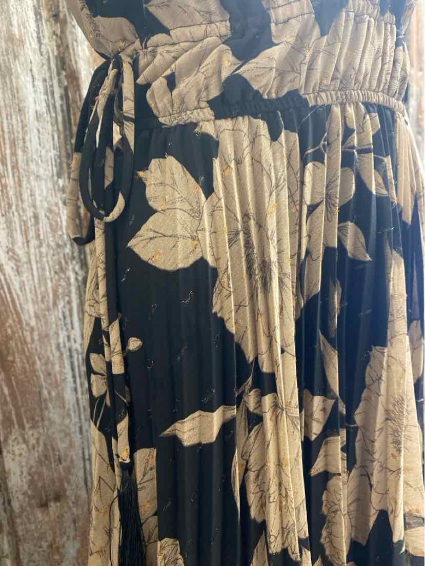 taylor Size 10 (Medium) Brown Print Dress