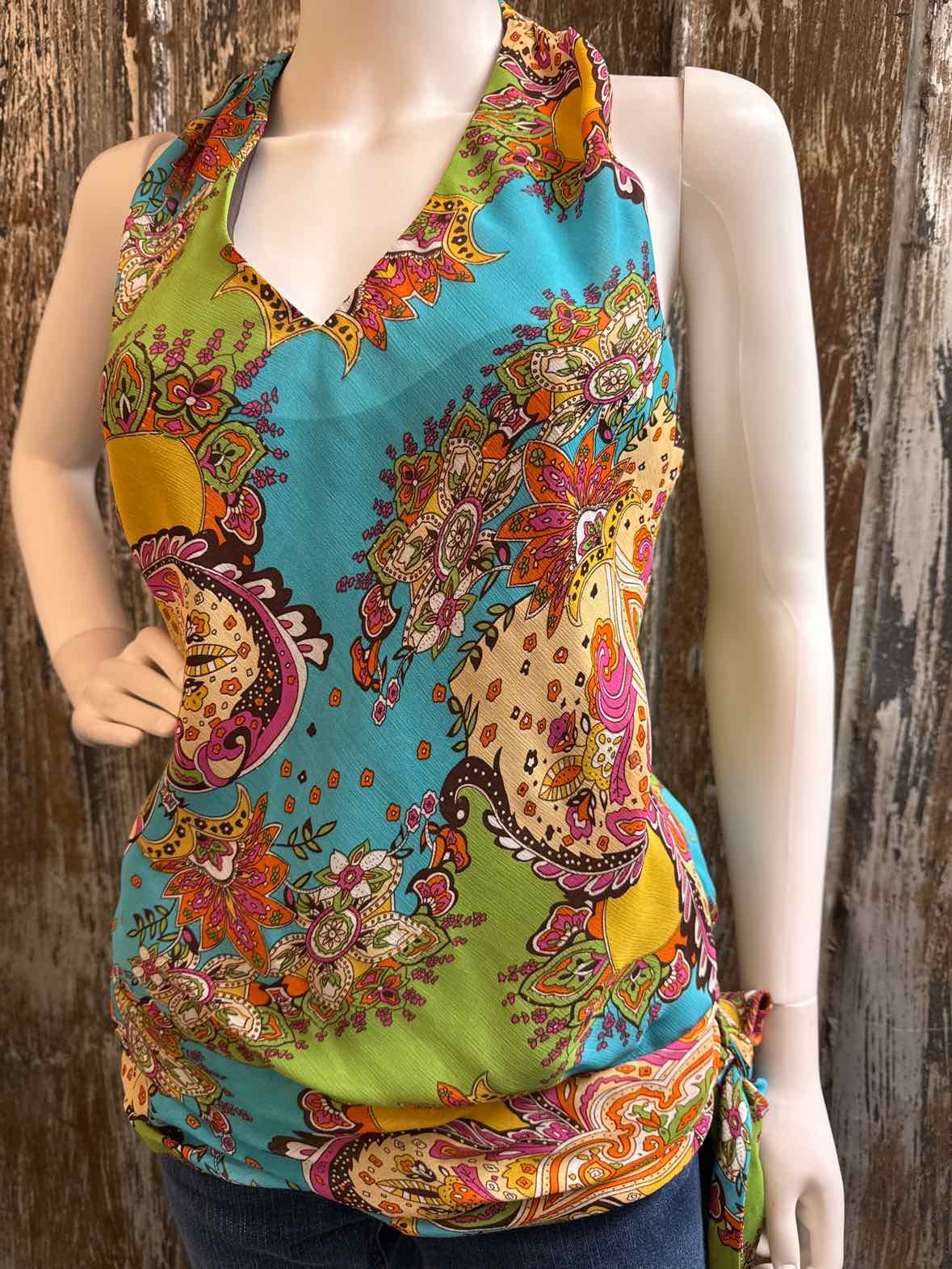 Talk of the Walk Size small Blue Print tops