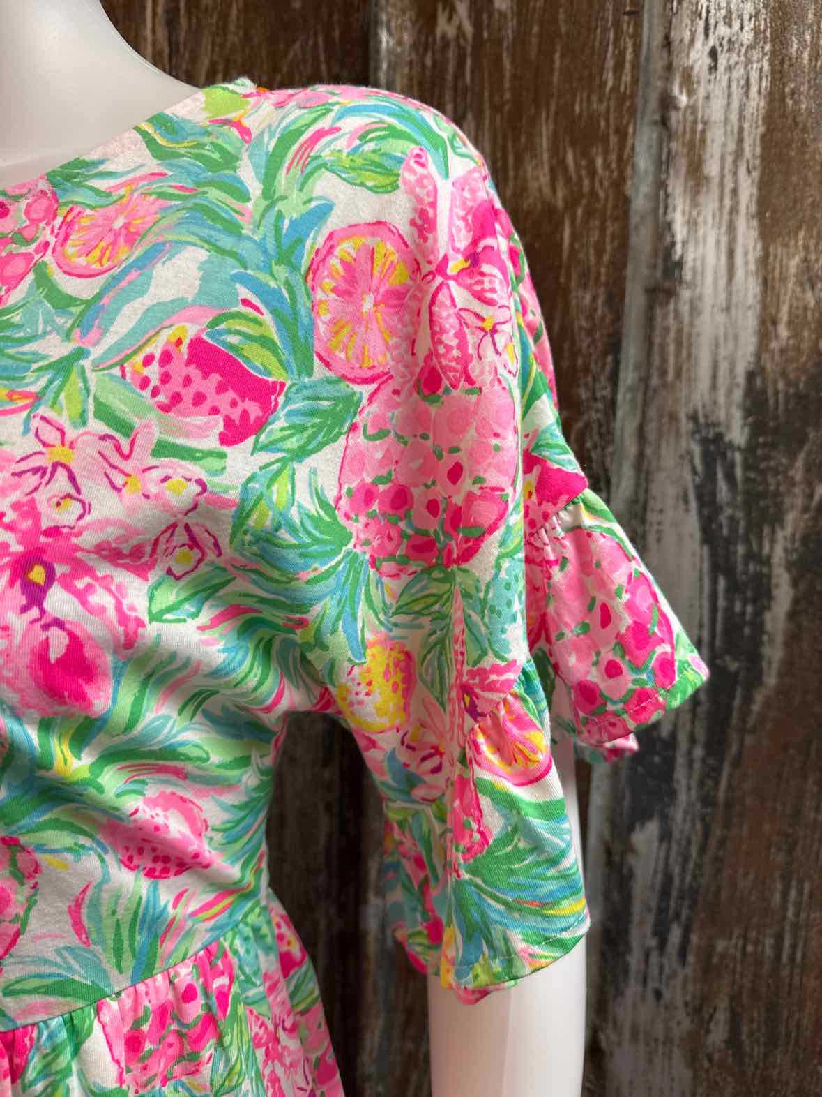 Lilly Pulitzer Size extra small Pink & Green Floral Print Dress