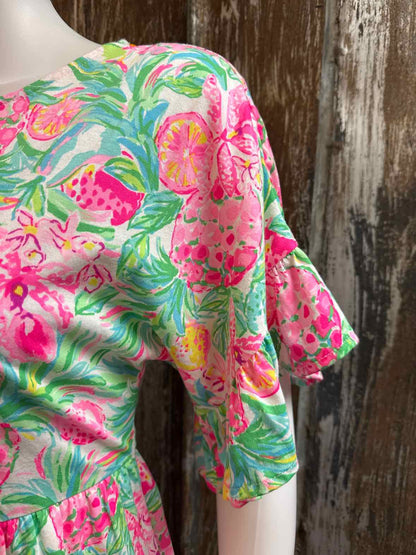 Lilly Pulitzer Size extra small Pink & Green Floral Print Dress