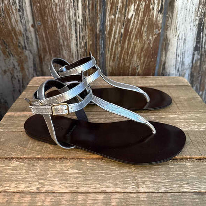 j.crew 6.5 Silver Sandals