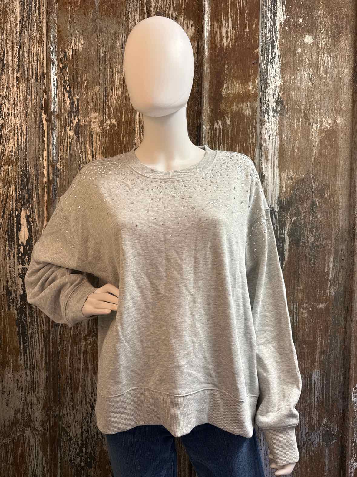 Karl Lagerfeld Size Large Gray Sweatshirt