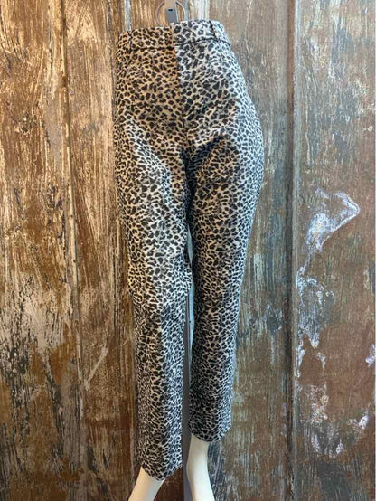 Banana Republic Size 4 Gray Animal Print Pants