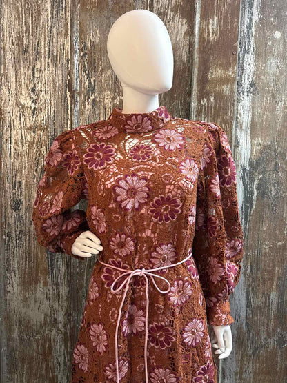 Farm Rio Size Large Brown Dress