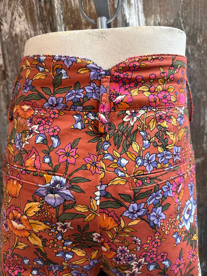 Maeve by Anthropologie Size 6 Brown floral print Pants
