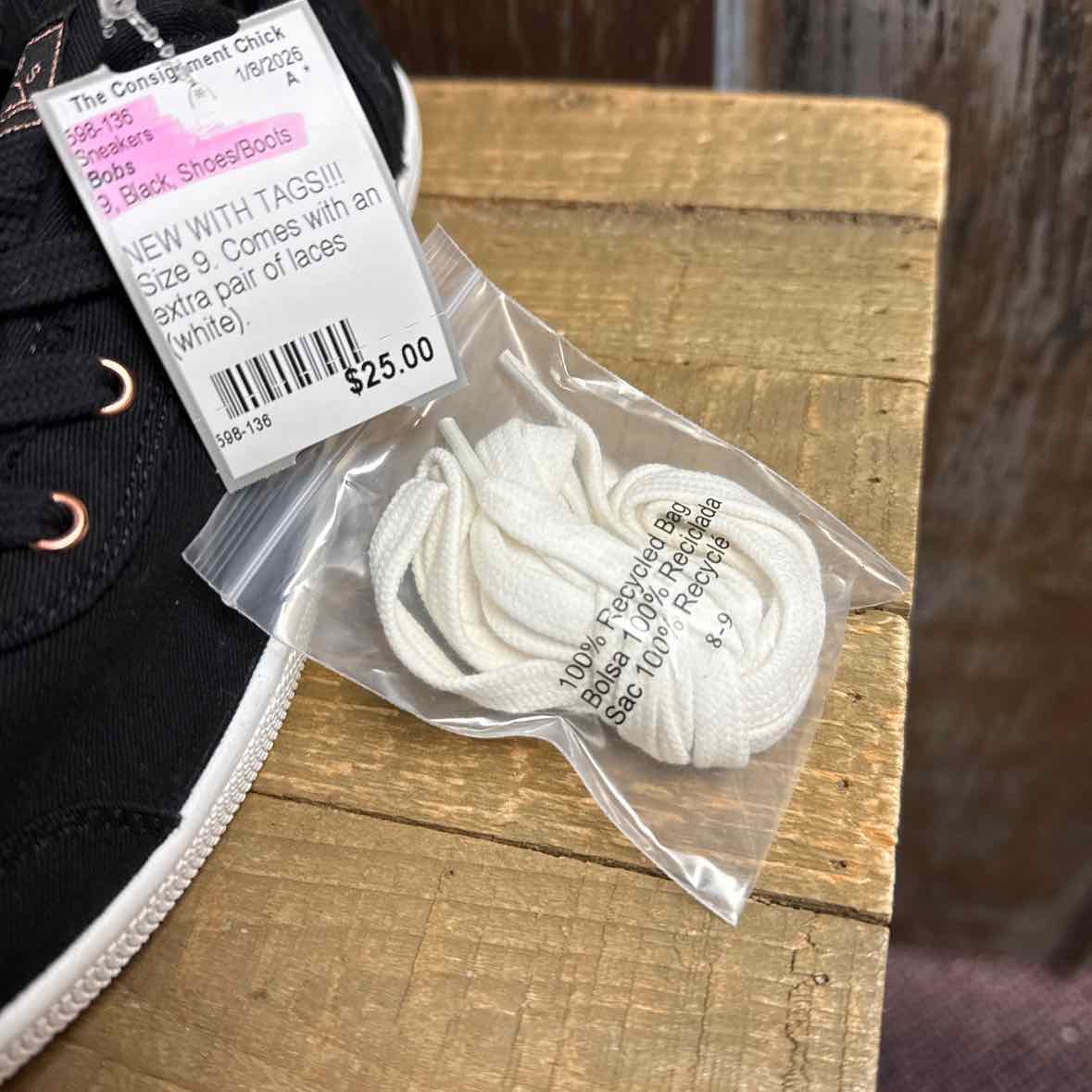 Bobs 9 Black Sneakers