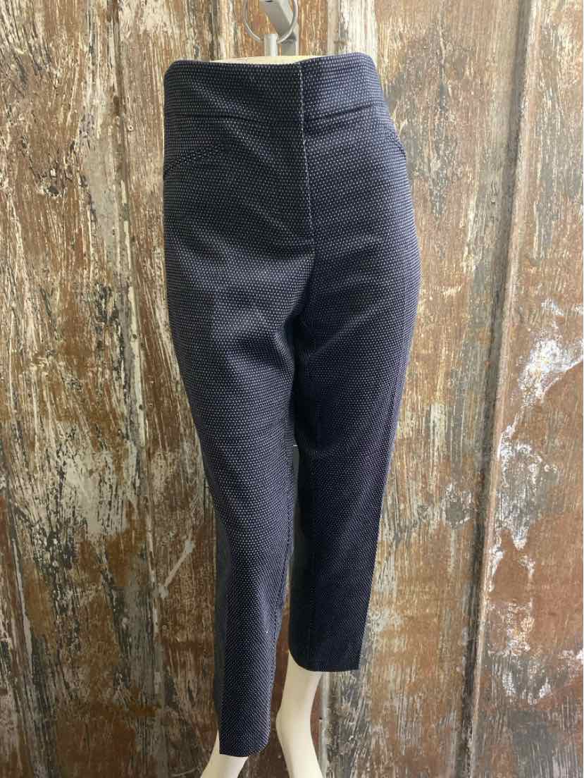 Ann Taylor Size 6 Petite Navy Print Pants