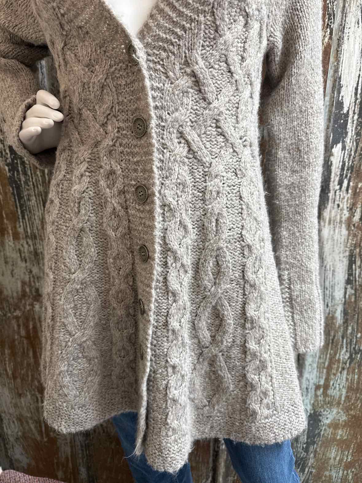 Free People Size Medium Gray Cardigan