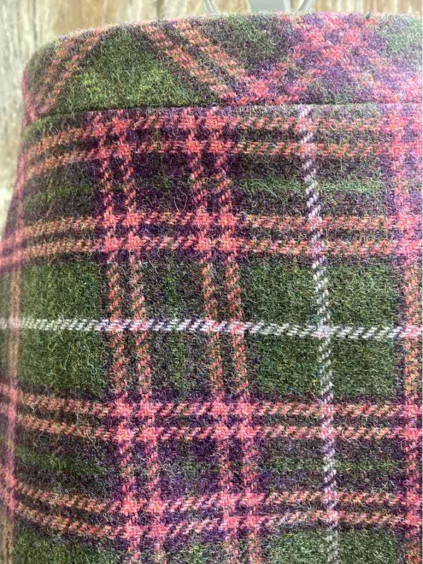 L.L. Bean Size 2 Pink & Green Plaid Skirt