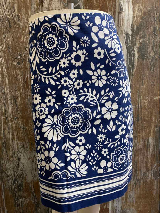 Talbots Size 6 Blue & White Skirt