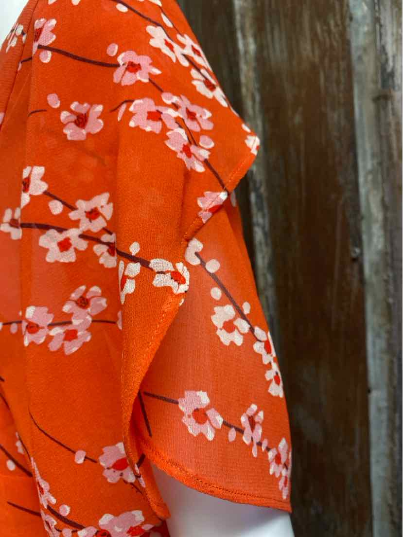 cabi Size Medium Orange floral tops
