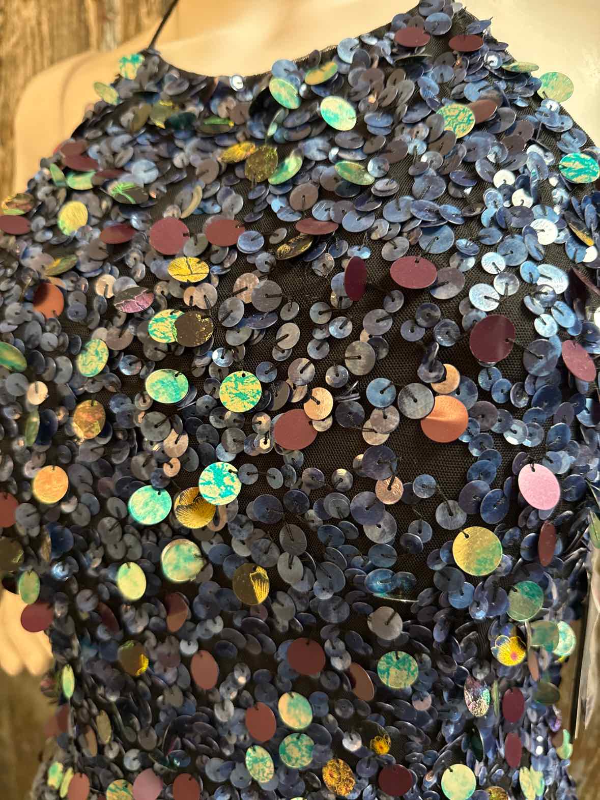 Aqua Dresses Size 8 (Medium) Blue Sequin Dress