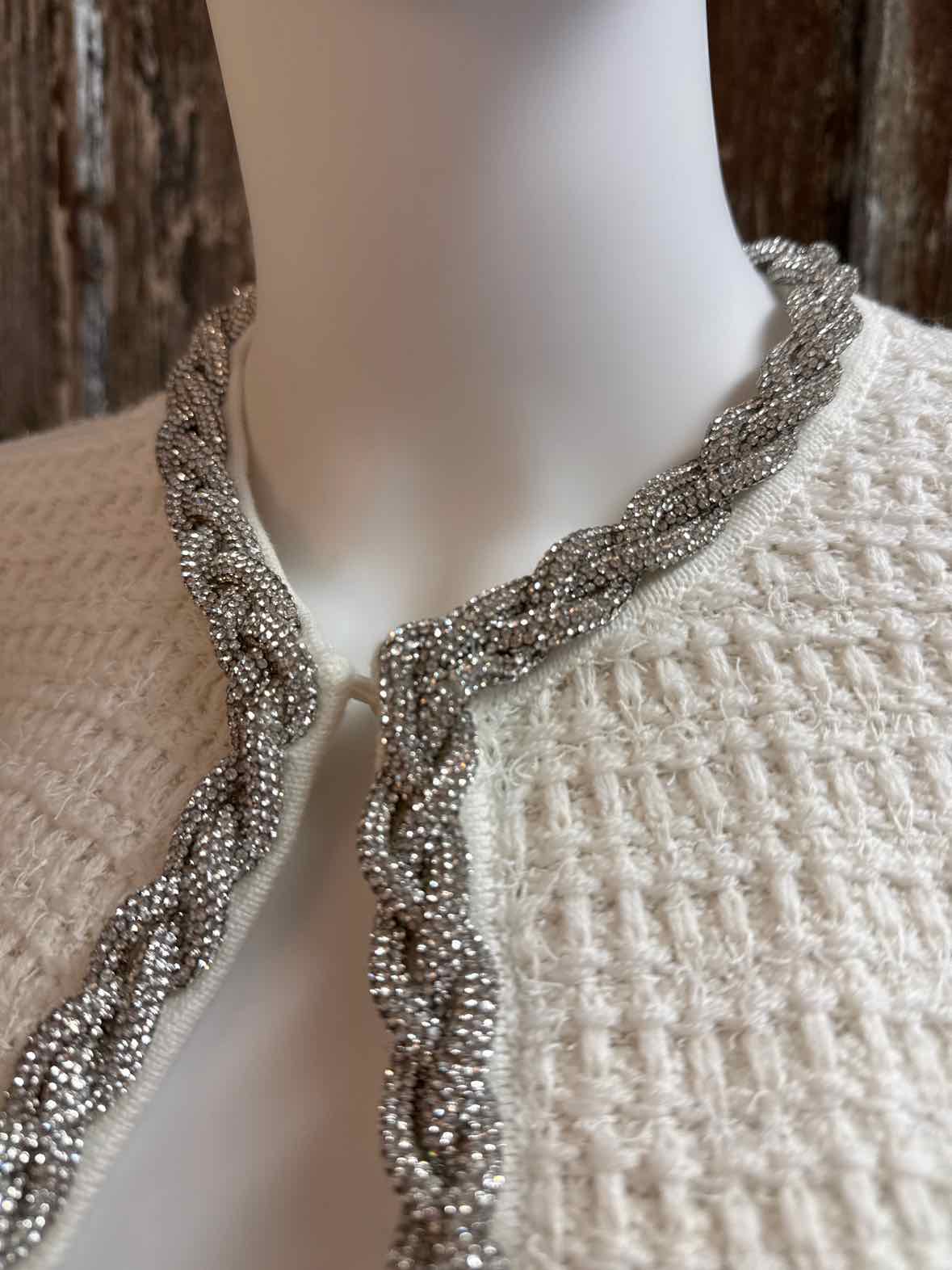 Alice and Olivia Size small White Cardigan