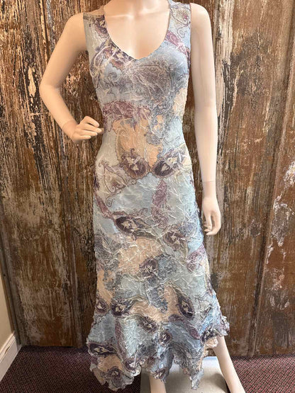 Komarov Size Medium Blue Dress