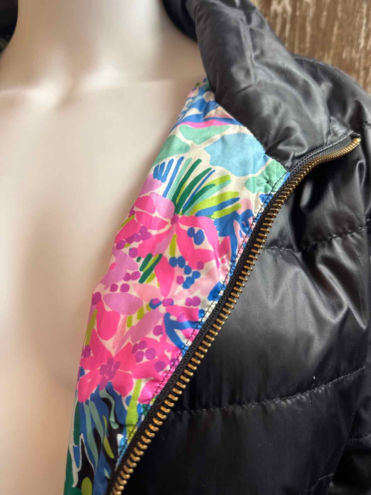 Lilly Pulitzer Size 16 (Extra Large) Black Coat