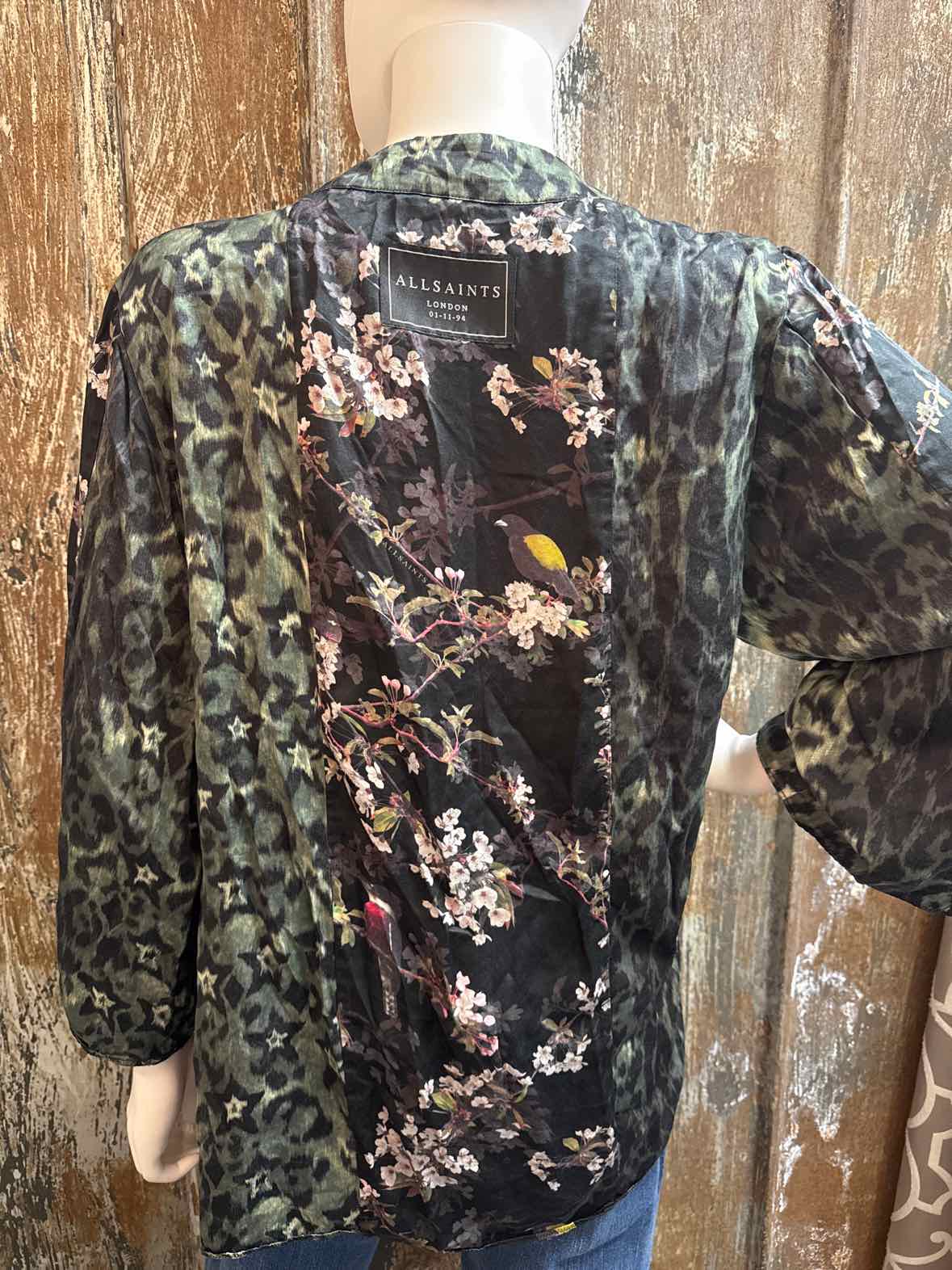 allsaints Size 0 (extra small) Green Print Jacket