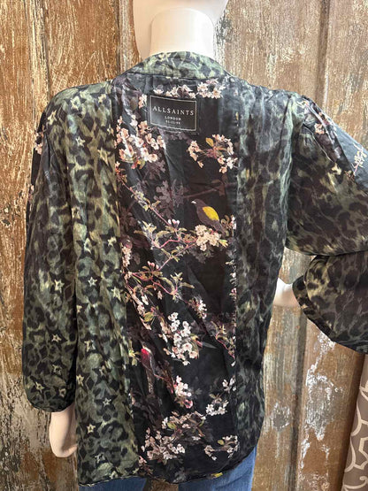 allsaints Size 0 (extra small) Green Print Jacket