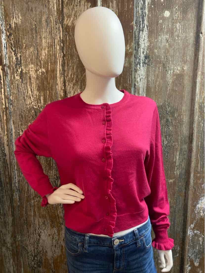 L. K. Bennett Size Extra Large Pink Cardigan