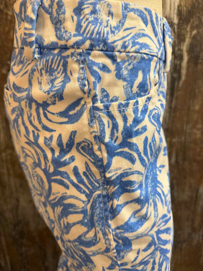 Lilly Pulitzer Size 0 Blue Print Pants