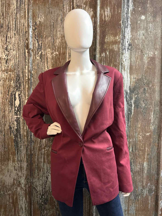Susan Graver Size 1X Maroon Blazer