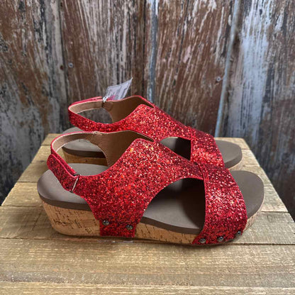 Botique by Corkys 9 Red Sandals