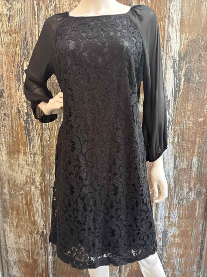 Adrianna Papell Size 12 (Large) Black Dress