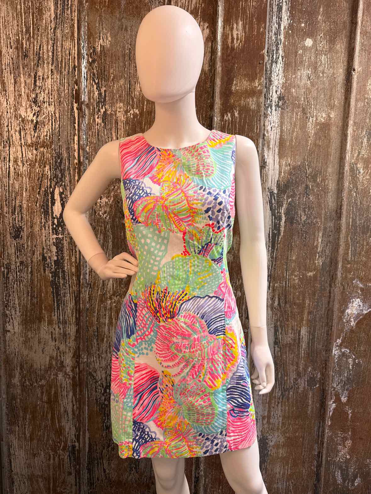 Lilly Pulitzer Size 10 (Medium) Blue/Pink Print Dress