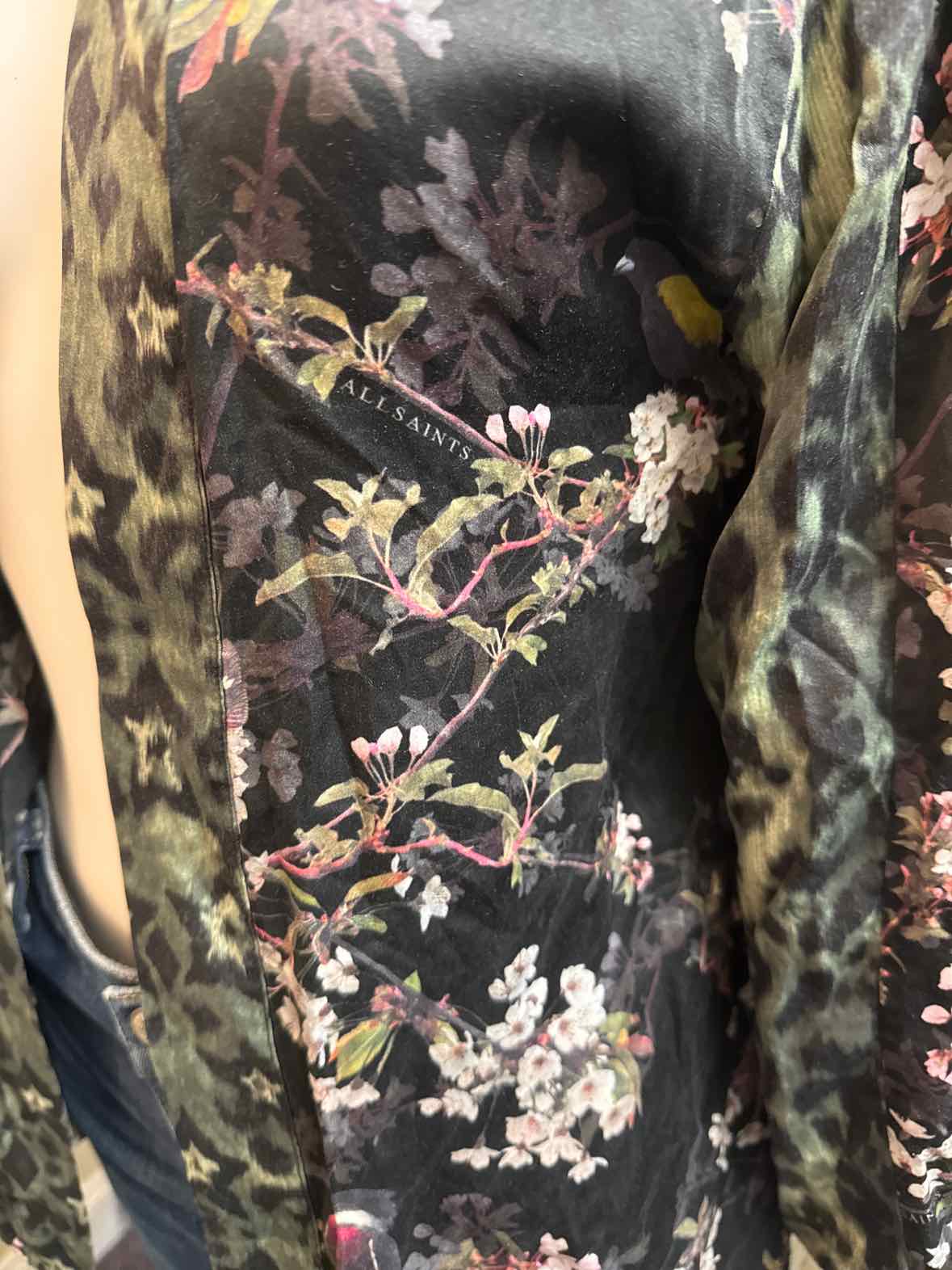 allsaints Size 0 (extra small) Green Print Jacket