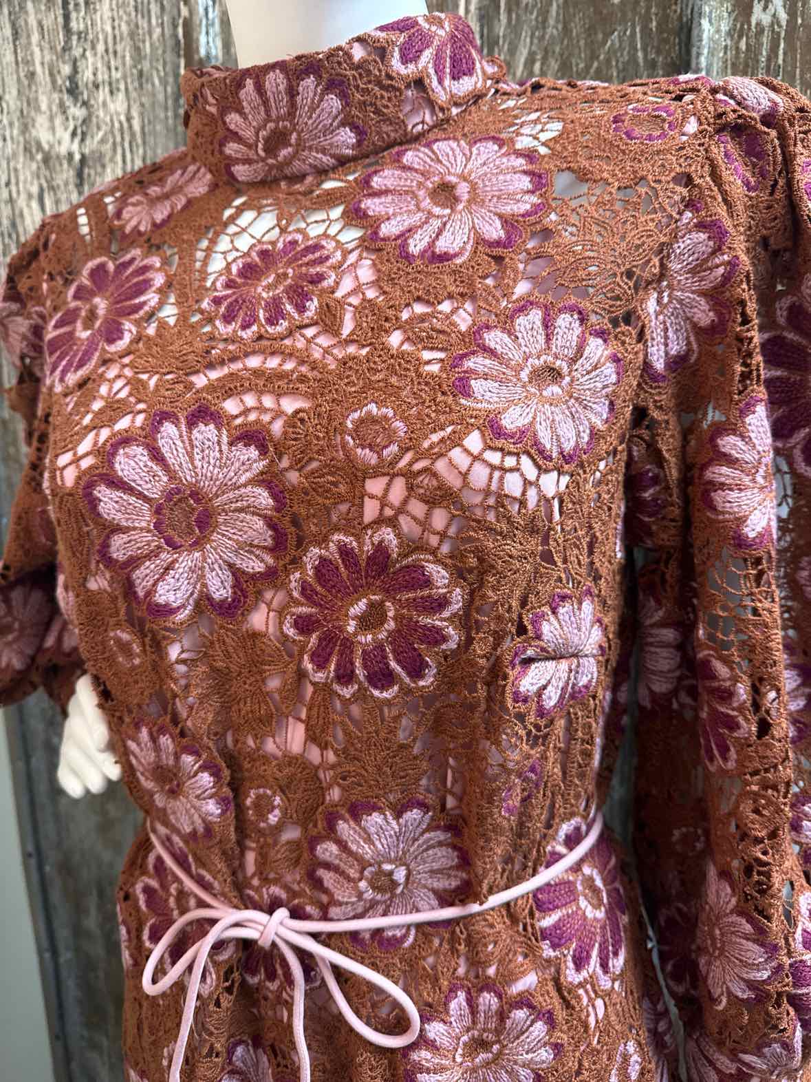 Farm Rio Size Large Brown Dress