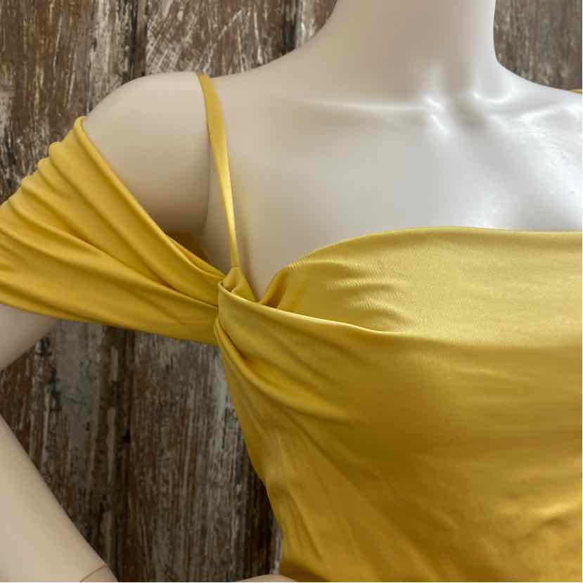 Ralph Lauren Size 16 (Extra Large) Yellow Evening Dress