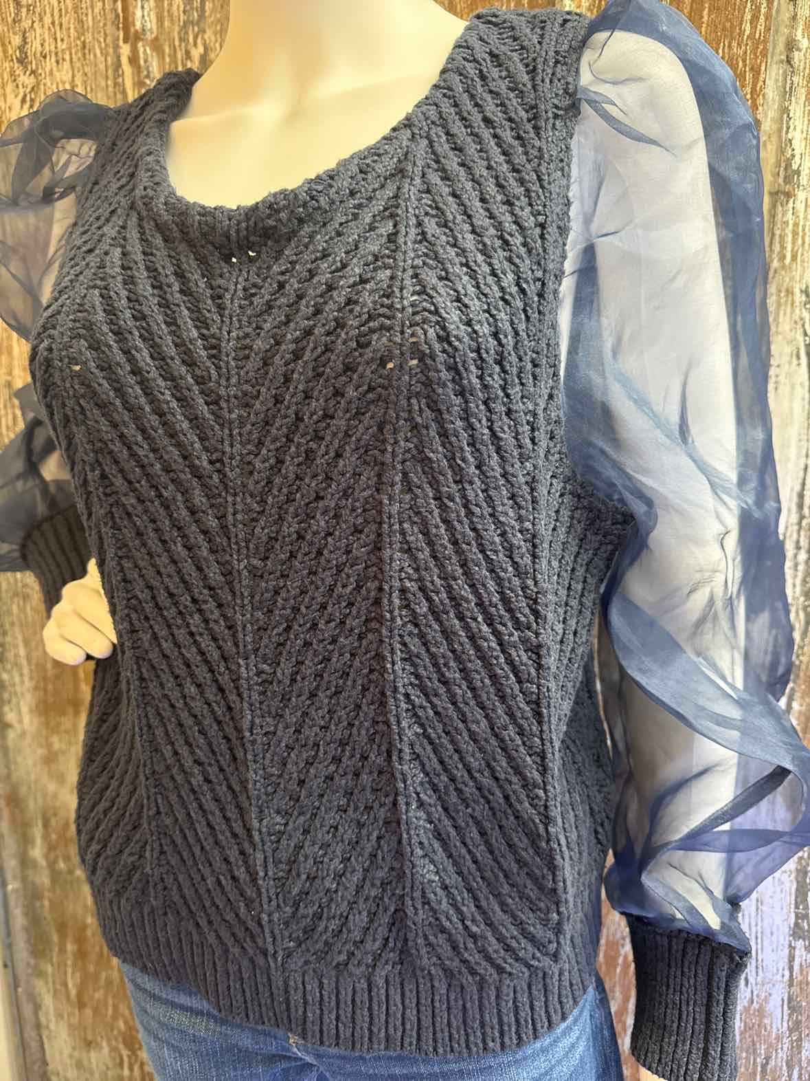 Maeve by Anthropologie Size Large Navy Sweater