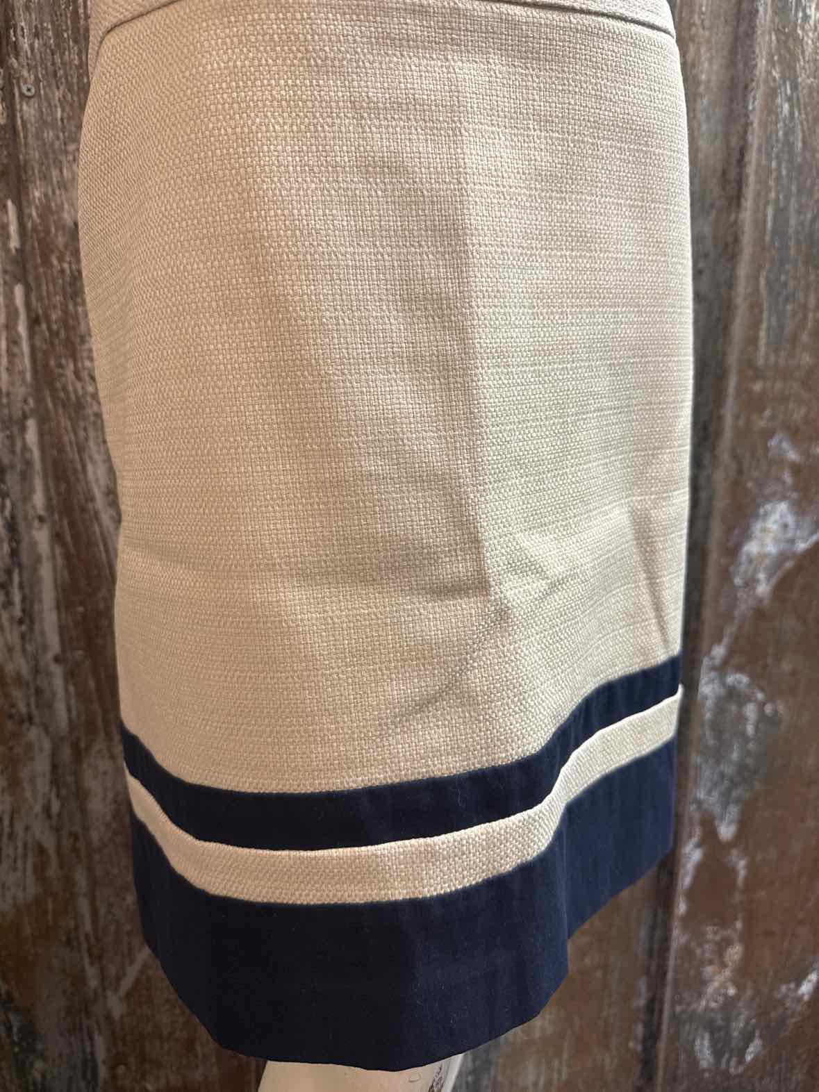 Loft Size 10 Beige & Navy Skirt