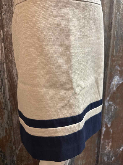 Loft Size 10 Beige & Navy Skirt