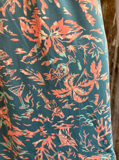Columbia Size small Blue & Coral Print Dress