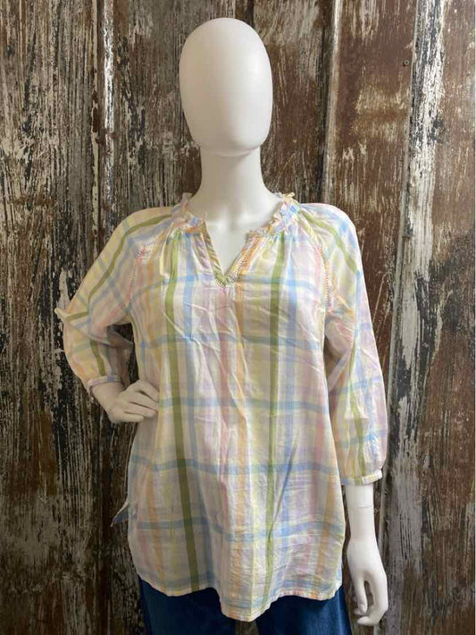 Talbots Size Medium Petite Multi Plaid tops