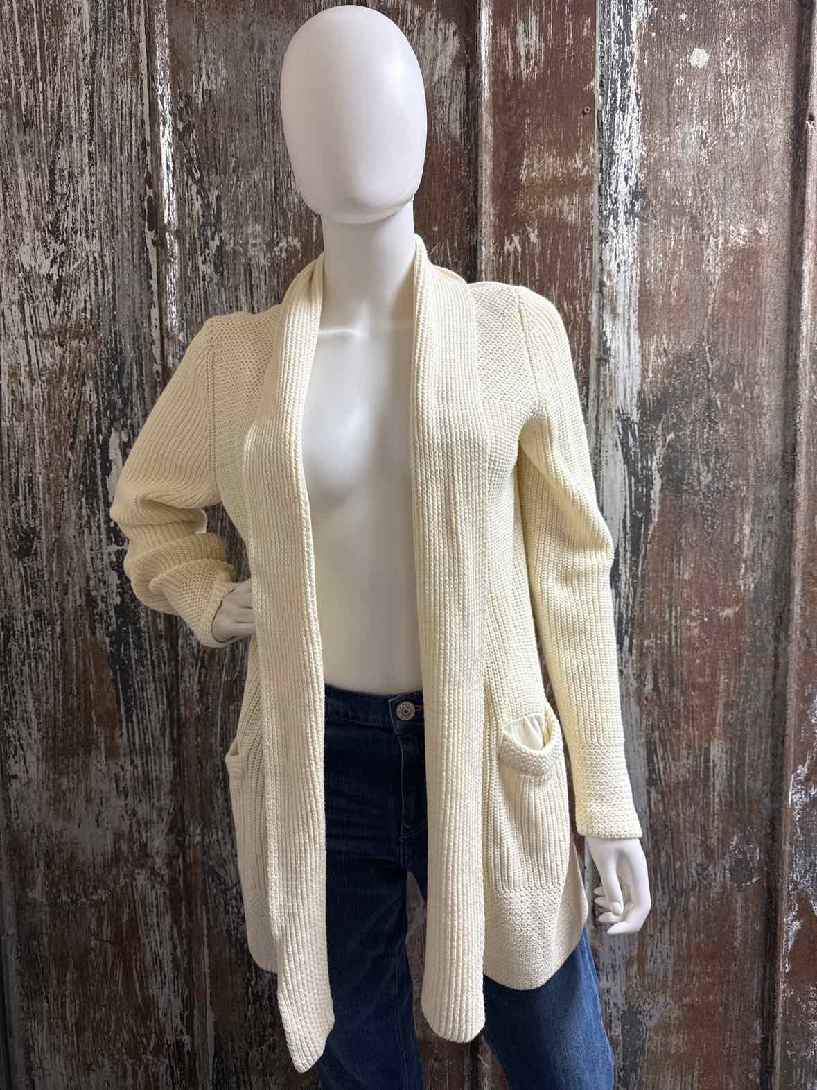 Talbots Size Medium White Cardigan