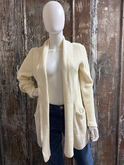 Talbots Size Medium White Cardigan
