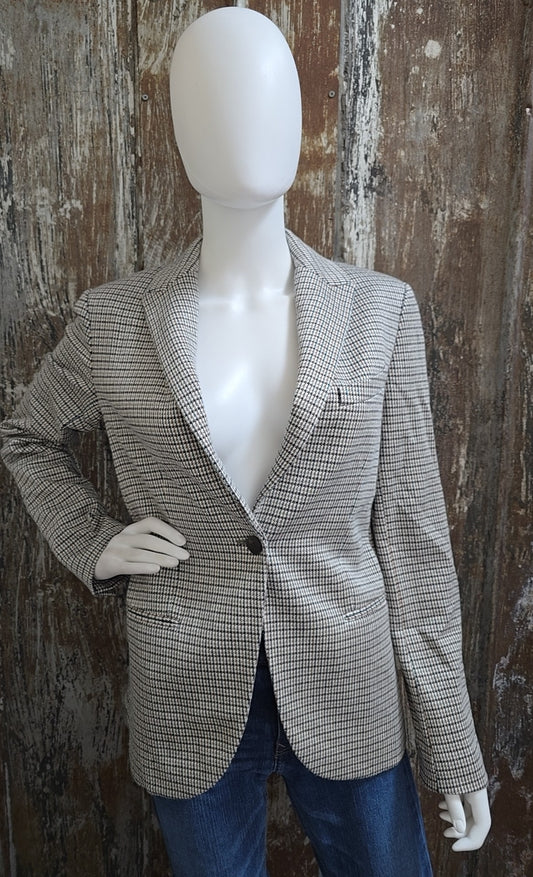 theory Size 4 (Small) Brown Houndstooth Blazer