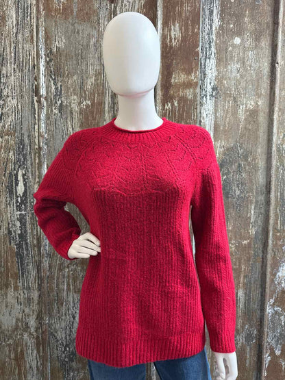 Talbots Size Large Petite Red Sweater