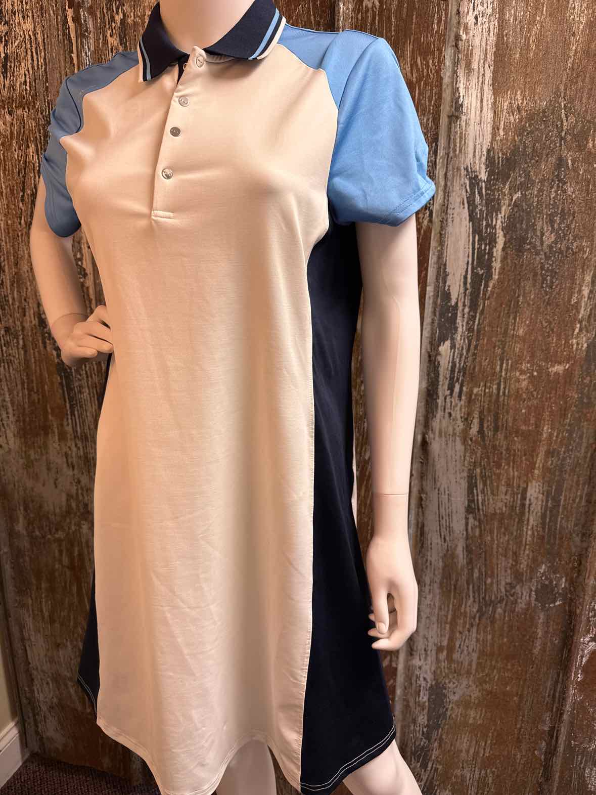 RLX by Ralph Lauren Size Large Blue & White Golf Dress